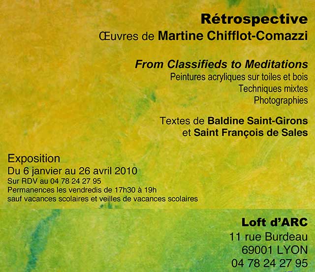 R&eacute;trospective - Du 6 janvier au 26 avril 2010 au Loft d’ARC