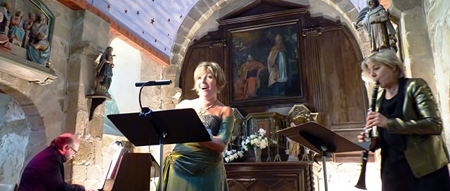 Fantaisies romantiques avec Marie-No&euml;lle Cros, soprano, B&eacute;atrice Berne, clarinette et Pierre Courthiade, piano. 
